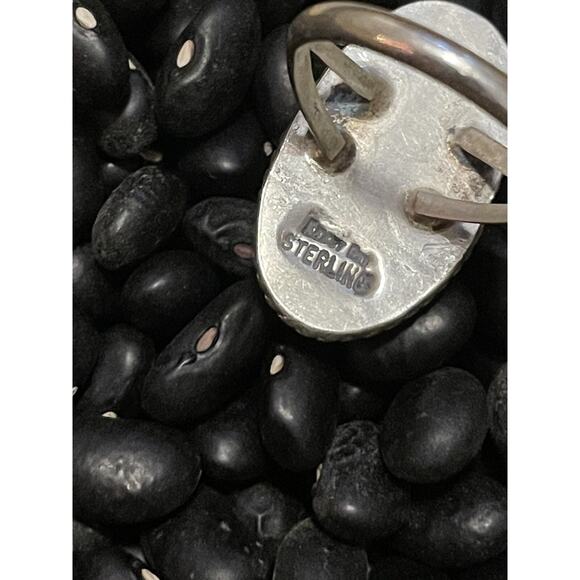 Southwest Sterling Silver Kenny Ray Signed Turquoise Ring~Blue Oval Size 7 - Picture 6 of 8